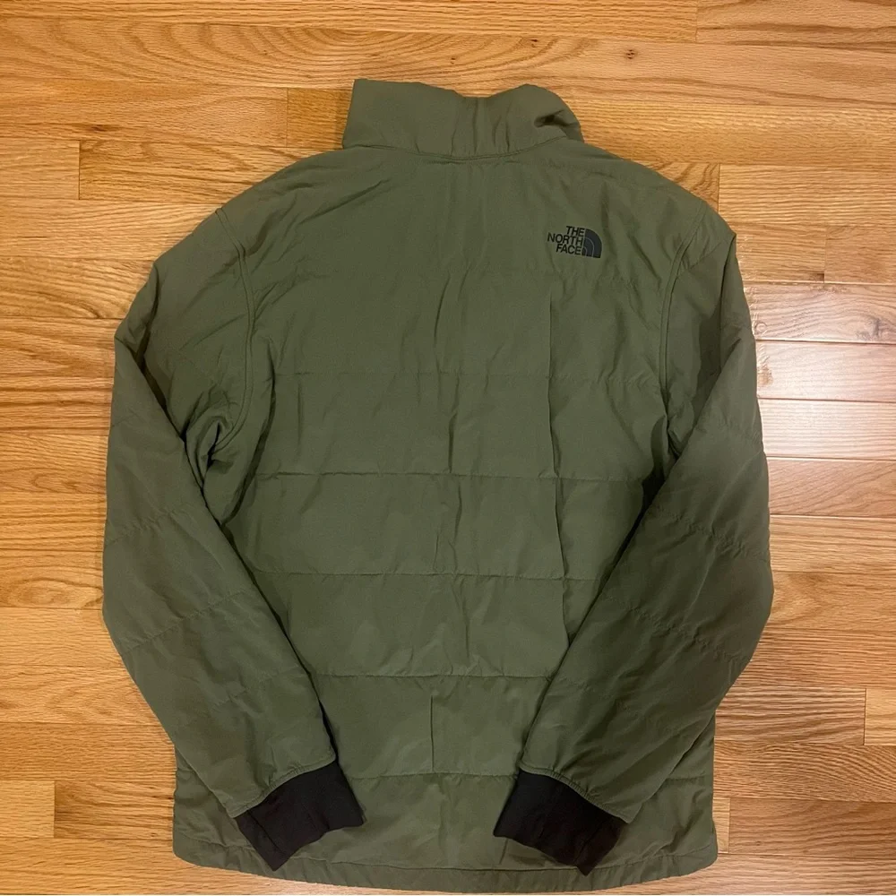 The North Face Mountain Sweatshirt 1/4 Snap Neck Jacket Large Olive Green